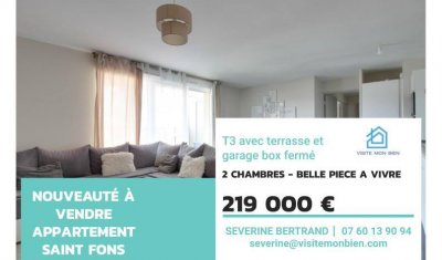 Appartement type F3 en vente à Saint-Fons